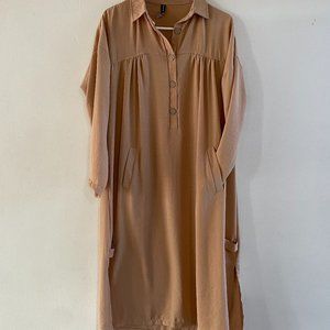 Jadid Tan Midi Dress - Size EU 40